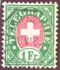 Heimat LU LUZERN 1885-06-18 Telegraphenstempel Auf Telegraphen-Marke Zu#17 - Telegrafo