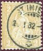 Schweiz 1882-01-02 St.Imiere Zu#44 Mi#36 2Rp. Oliv Faserpapier Sitzende Helvetia - Usati