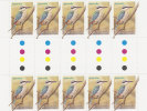 Australia.....:     2010 Kingfishers,Red Backed  Gutter Strip - Sheets, Plate Blocks &  Multiples