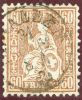 Schweiz 1869-12-31 St.Gallen Zu#35 Mi#27 60Rp. Kupferbronce Sitzende Helvetia - Gebraucht