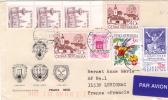 Lettre De Chomutov  Avec Affranchissement  Multiple - Cartas & Documentos