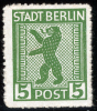 GERMANY SOVIET ZONE BERLIN - 1945 - Mi 1 - BERLINER BEAR - MNH ** - Berlín & Brandenburgo