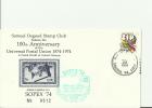 USA 1974 - FDC SOPEX '74 100 ANNI. UNITED POSTAL UNION W 1 STAMP OF 10 C ZIP CODE  POST ANDOVER MAG 23  RE405 - 1971-1980