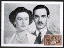 LUXEMBOURG    Luxembourg Royal Wedding 1953 Maximum Card With Scott 387 - Brieven En Documenten