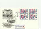 USA 1971 - FDC21 CENTS AIRM MAIL STAMP ENVELOPE  ADDRESSED W 4 STAMPS OF 21 CENTS POSTMARKED WASHINGTON DC  JUL 1  RE413 - 1971-1980