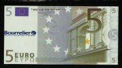 5 Euros POLYMER Note "BOURRELIER" Billet Scolaire, Training, Type B = Size 108 X 56, RRRRR, UNC Extrem Scarce!!! - Altri & Non Classificati