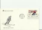 USA 1980 - FDC WINTER OLYMPICS-GAMES SLALOM  W 1 STAMP OF 15 CENTS  LAKE PLACID FEB 1 RE 429 - 1971-1980