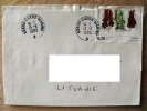 2 Scans, Cover Sent From France To Lithuania On 1995, Art Painting Kirkeby Danemark - Lettres & Documents