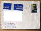 Cover Sent From France To Lithuania On 1995, Louis Pasteur, Cancel Bridge - Brieven En Documenten