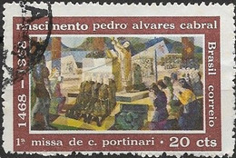 BRAZIL 1968 500th Birth Anniv Of Pedro Cabral (discoverer Of Brazil). - 20c. The First Mass (C. Portinari) FU - Used Stamps