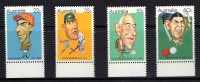 Australia 1981 Sporting Personalities Set Of 4 MNH - Cricket, Horseracing, Tennis, Billiards - Neufs