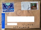 Cover Sent From France To Lithuania On 1995, Red Cross Croix Rouge, Tunnel Sous La Manche - Brieven En Documenten
