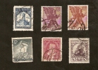 R4-3. Poland X6 Stamps 1930 - 1925 Ship - 1927 Slowacki - 1933 Torun - 1937 - Gebruikt