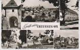 AK Gruß Aus Creussen Ofr. Schulhaus Wohngeb Wohnhäuser Kleinformat Sw 13.8.1958 - Coburg