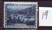 FRANCE. TIMBRE. VIGNETTE. CLUB VOSGIEN.............RANSPACH - Tourismus (Vignetten)