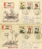 2 FDC Enveloppe 1° Jour 1960  # TCHECOSLOVAQUIE #FLEURS # - FDC