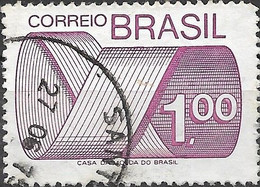 BRAZIL 1972 Scroll - 1cr - Purple FU - Gebraucht