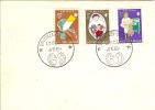 TIMBRES BELGIQUE  1153-1158-UNICEF-oblitération Premier Jour 8/10/60 Sur 2 Plis Non Illustrés - UNICEF