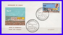 Congo Brazzaville  FDC    Mairie De Brazzaville 1963 Val Timbre 160€ - FDC