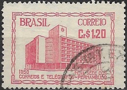 BRAZIL 1951 Inauguration Of Head Post Office, Pernambuco Province. - 1cr20 PO Building, Recife  FU - Gebruikt