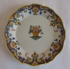 Assiette Décor De Panier  Géo Martel   Avec Support - Rouen (FR)