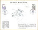 CEF 655 - Emission De L'UNESCO 1er Jour 23 Octobre 1982 - Paris - Timbres De Service 71 - 72 - Brieven & Documenten