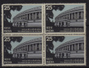 India MH 1975, Block Of 4, Annv., Of Republic, Parliament House., - Blocchi & Foglietti