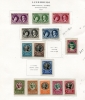 Luxembourg 1920-7 Accumulatiom Unused/Used On Pages Overprint - Collections