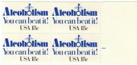 #1927 Alcoholism You Can Beat It, Plate # Block Of 4 18-cent US Postage Stamps - Plaatnummers