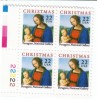 #2244 Christmas Stamp, Madonna And Child, Plate # Block Of 4 22-cent US Postage Stamps - Numéros De Planches