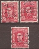 AUSTRALIA - Perfin - Three Different Settings On King George VI Perfed "PL/&B". Used - Perfins