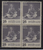 India MNH 1976 Block Of 4, Muthuswami Dikshitar, Composer, Music Instrument, Teacher., - Blocks & Kleinbögen