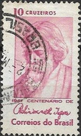BRAZIL 1960 Birth Centenary Of Rabindranath Tagore (poet) - 10cr - Tagore FU - Used Stamps