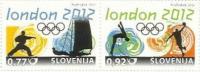 SI 2012-960-1 OLIMPIC GAMES LONDON, SLOVENIA, 1 X 2v, MNH - Eté 2012: Londres