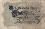 TRES BEAU BILLET DE 5 MARKS DATE DU 5.08.1914 ( 7 N°s DE SERIE ) - 5 Mark