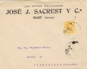 Carta OLOT (Gerona) 1914. Artes Religiosas - Storia Postale