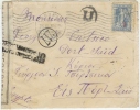 Lettre De Grèce Pour Port-Saïd Censure Hellenique Bilingue Timbre 279   1919 - Brieven En Documenten