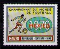 REPUBLICA CENTROAFRICANA  1970 - COPA DEL MUNDO DE FUTBOL - YVERT  A-88 - 1970 – Mexique