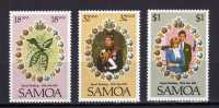 SAMOA 1981 - Mariage De Charles Et Diana - 3v Neufs // Mnh - Samoa (Staat)