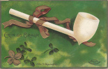 Erin Go Bragh - Pipe With Ribbon - Clapsaddle - Saint-Patrick