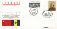 PFTN.WJ-109 CHINA-Barbados DIPLOMATIC COMM.COVER - Lettres & Documents