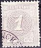 SURINAME 1890-93 Type Cijfer 1 Cent Grijs NVPH 16 - Suriname ... - 1975