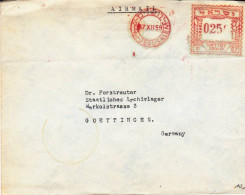 ISRAEL - 1959 - ENVELOPPE AIRMAIL Avec EMA De JERUSALEM Pour GÖTTINGEN (GERMANY) - Storia Postale