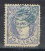 Sello 50 Milesimas Alegoria 1870, Fechador Azul DENIA (Valencia), Num 107 º - Used Stamps