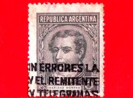 ARGENTINA - Usato - 1939 - Mariano Moreno (1778-1811), Politico, Scrittore - 3 - Gebruikt