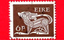 IRLANDA - EIRE - Usato - 1969 - Inizio Dell'arte Irlandese - Animali Stilizzati | Cani - Stylised Dog, 7th Century B - 6 - Used Stamps