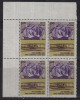 India MNh 1978, Block Of 4,  Annv.Of Powered  Flight Wright Brothers, Ariplane, - Blocks & Sheetlets