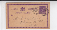 SOUTH AUSTRALIA - 1892 - CARTE POSTALE ENTIER De ADELAÏDE - Cartas & Documentos