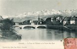 CPA 38 GRENOBLE LE PONT DE L HOPITAL ET LA CHAINE DES ALPES 1905 - Grenoble