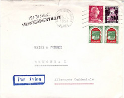 ALGERIE - 1957 -  "AFFRANCHISSEMENT VERIFIE" - ENVELOPPE COMMERCIALE D'ALGER Pour BRUCHSAL (GERMANY) - - Cartas & Documentos